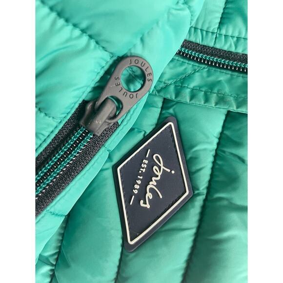 JOULES PUFFER CROFTON VEST KIDS SZ 5 TEAL GREEN POCKETS FULL ZIP MOCK NECK - Picture 9 of 13